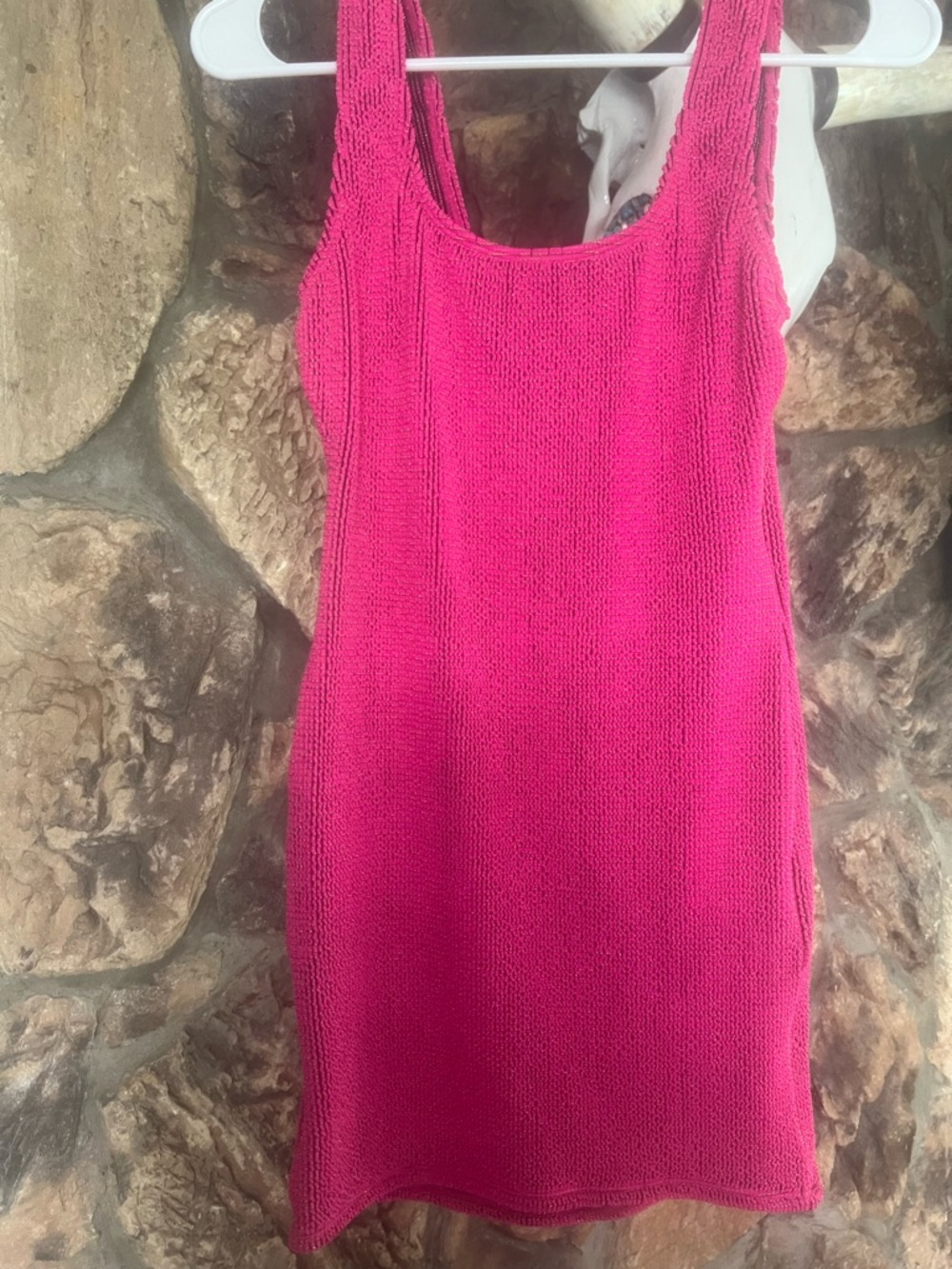 Good American Fuchsia Knit Tank Mini Dress - Picture 4 of 6
